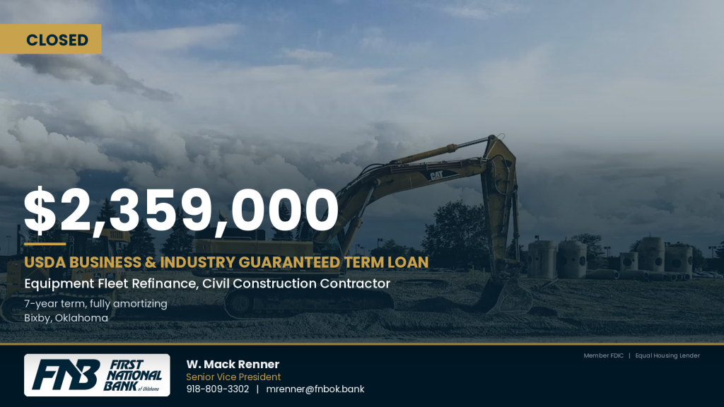 Equipment refinancing for construction companies